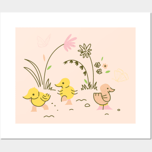 Spring Ducklings Posters and Art